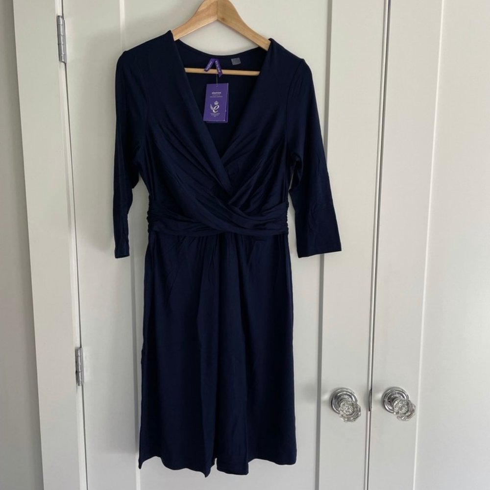 Seraphine Farrah Jersey Dress in Navy Size 8 NWT - Picture 3 of 5